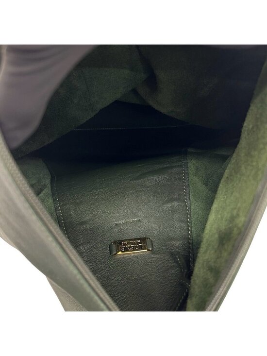 Loewe Anton Logo Leather Backpack Green main image 6